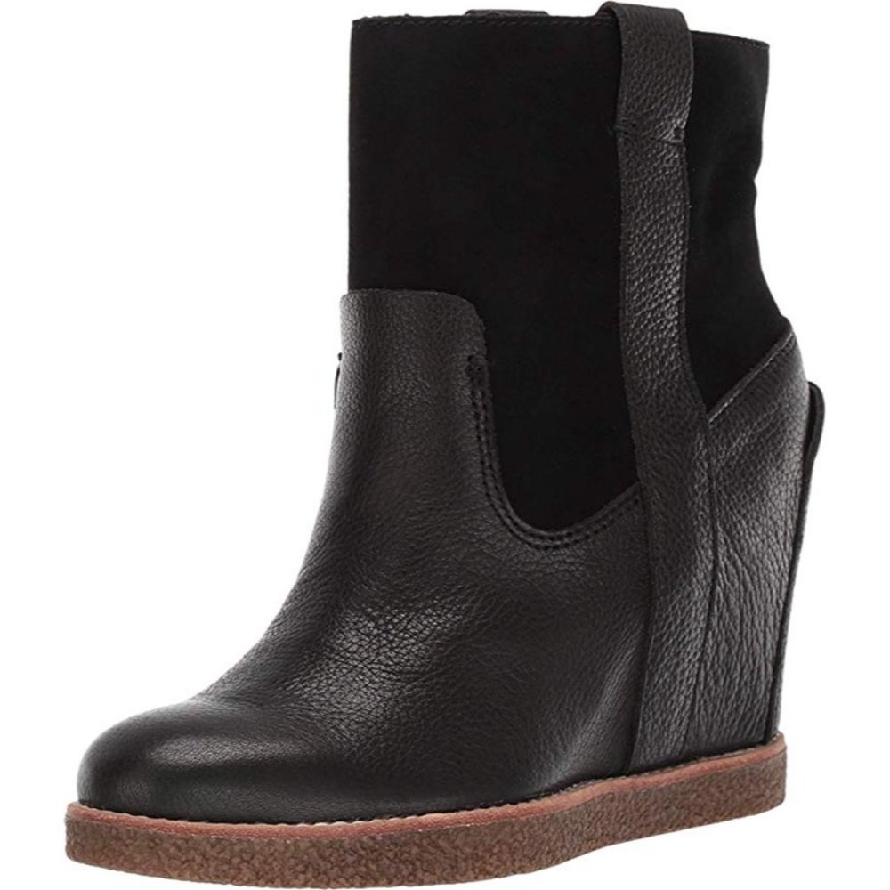 Dolce Vita Women's Pavlo's Leather Suede Booties Black SIZE 9.5